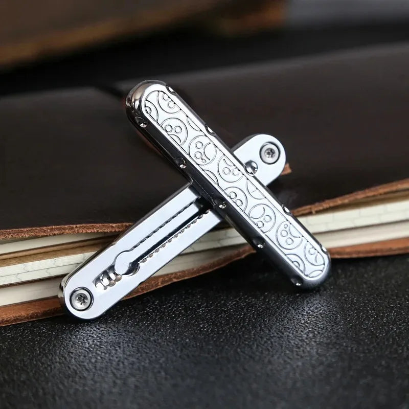 Rotating Magnetic Push Card Mechanical Slider Metal EDC Sensory Fidget Toys Stress Relief Anti Anxiety Hand Toys
