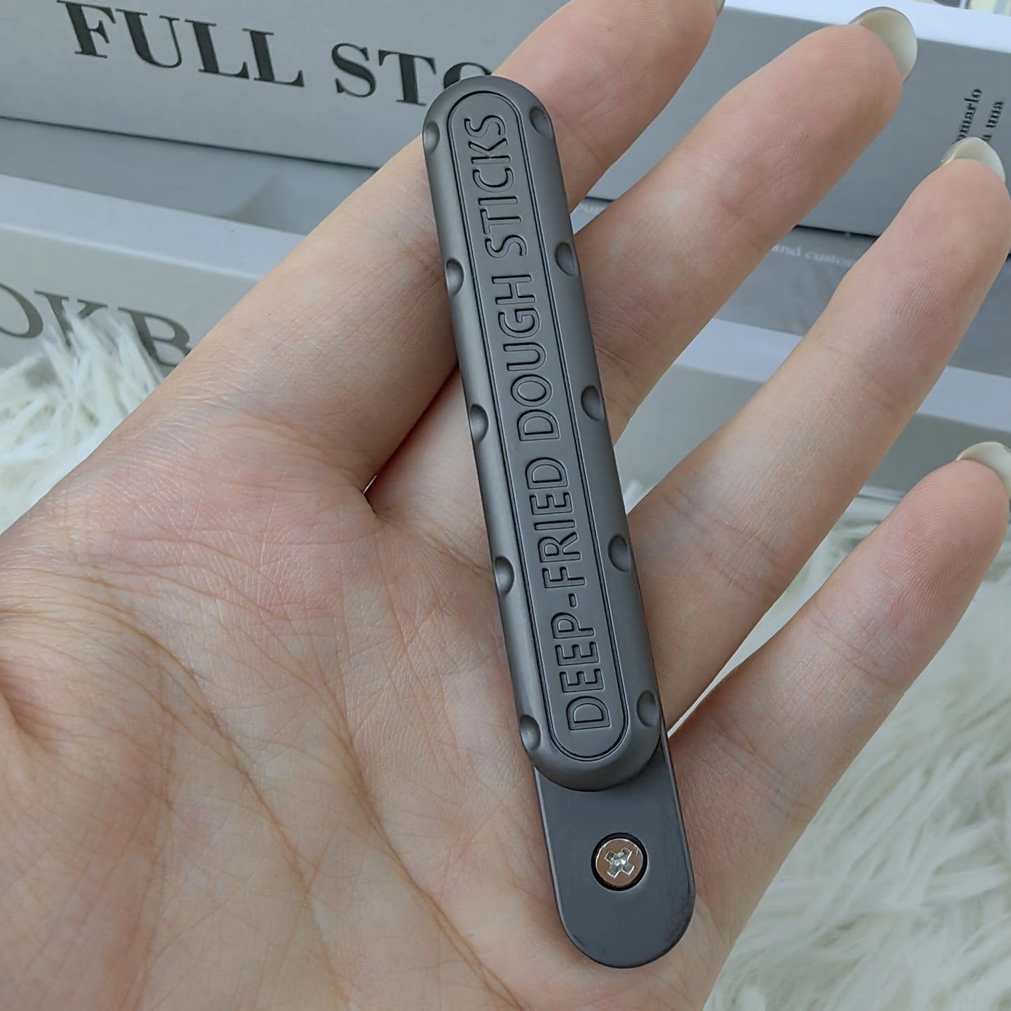 Rotating Magnetic Push Card Mechanical Slider Metal EDC Sensory Fidget Toys Stress Relief Anti Anxiety Hand Toys
